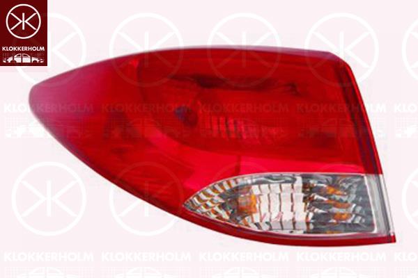 Tail Light Assembly, Left, Outer section, without bulb holder, 924012S020 (HYUNDAI), 92401-2S020 (HYUNDAI)