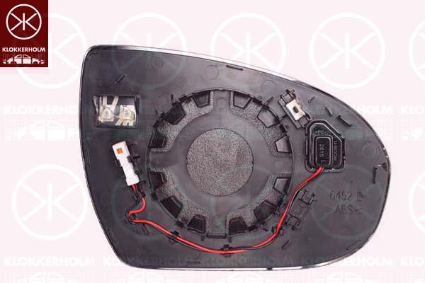 Mirror Glass, exterior mirror, Left, for vehicles with lane keeping assist, Heatable, Convex, 87611D7020 (HYUNDAI), 87611-D7020 (HYUNDAI)