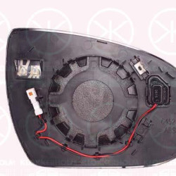 Mirror Glass, exterior mirror, Left, for vehicles with lane keeping assist, Heatable, Convex, 87611D7020 (HYUNDAI), 87611-D7020 (HYUNDAI)