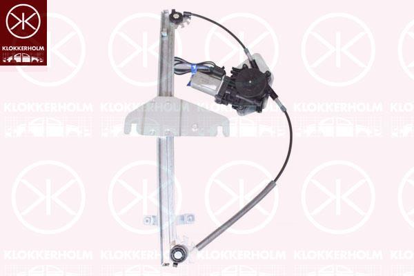 Window Regulator, with electric motor, without comfort function, Electric, Right Rear, 