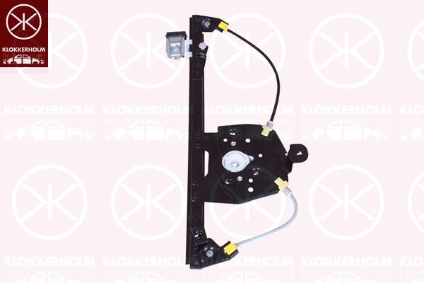 Window Regulator, without electric motor, Electric, Left Rear, C2S17674 (JAGUAR), C2S3050 (JAGUAR), C2S44895 (JAGUAR)