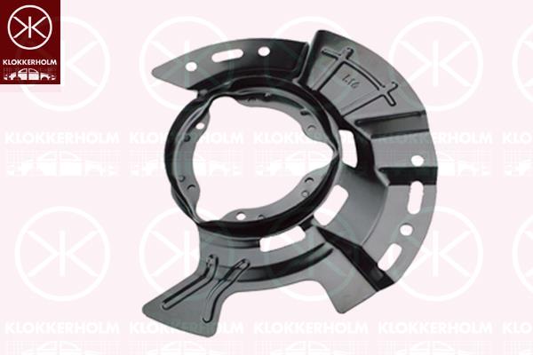 Splash Guard, brake disc, Front Axle Left, for brake disc diameter [mm]: 305, Diameter 1/Diameter 2 [mm]: 303/97, 51755G4050 (KIA), 51755G4050 (HYUNDAI)