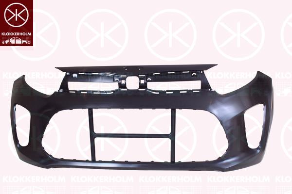 Bumper, Front, Smooth, black, 86511 G6000 (KIA)