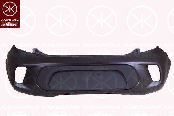 Bumper, Rear, Smooth, black, 86611 G6000 (KIA)