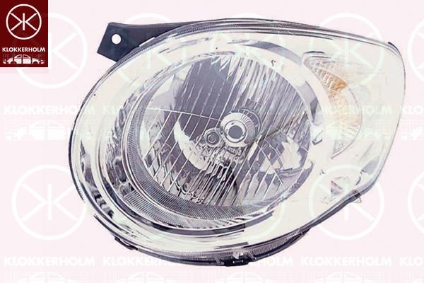 Headlight, Standard, H4, with motor for headlamp levelling, Right, Model Year from: 2008, Illuminance [lx]: 20, 92102 07510 (KIA), 9210207520 (KIA)