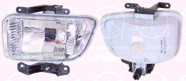 Front Fog Light, H27W/2, without bulb holder, Left Front, Model Year to: 2007, 92201 07000 (KIA), 9220107000 (KIA)