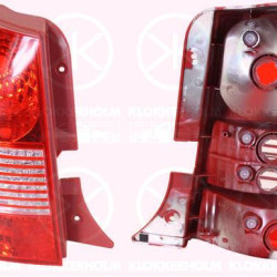 Tail Light Assembly, without bulb holder, Left, Model Year to: 2007, 9240107000 (KIA), 9240107010 (KIA)