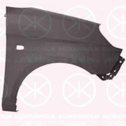 Wing, Right Front, with hole for direction indicator, Model Year from: 2008, Zinc-coated, 66321 07630 (KIA), 6632107630 (KIA)