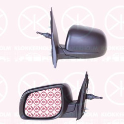 Exterior Mirror, Right, Control: cable pull, black, Grained, Convex, 87620 1Y610 (KIA)