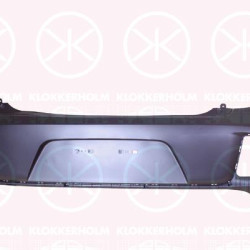 Bumper, Standard, with hole(s) for fog lights, Rear, black, 86611 1Y730 (KIA)