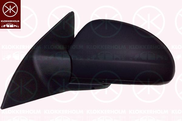 Exterior Mirror, Right, Control: cable pull, black, Convex, 87620 1H000 (KIA), 87620-1H000 (KIA)