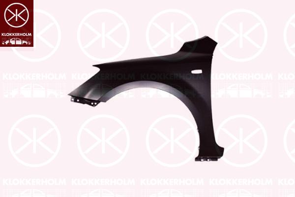 Wing, Left Front, with hole for direction indicator, 66311 1H010 (KIA), 663111H010 (KIA)