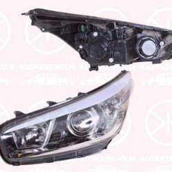 Headlight, Left, Illuminance [lx]: 12.5, H7/H7, Housing Colour: black, with motor for headlamp levelling, 92101A2010 (KIA), 92101-A2010 (KIA)