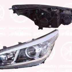 Headlight, Left, Illuminance [lx]: 12.5, H7/H7, Housing Colour: black, with motor for headlamp levelling, 92101A2420 (KIA), 92101-A2420 (KIA)