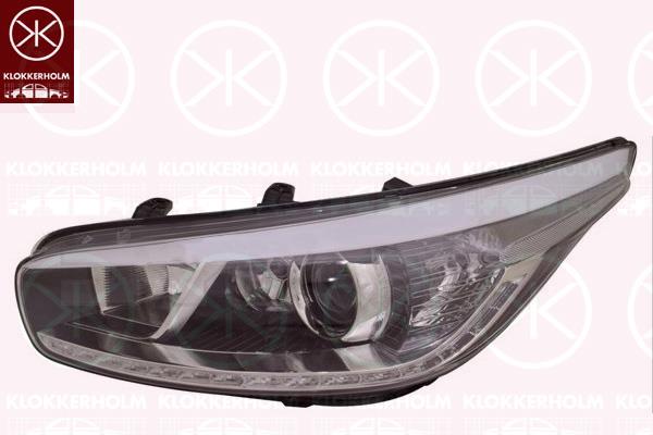 Headlight, Right, H7/H7/H7, with dynamic bending light, with daytime running light (LED), with motor for headlamp levelling, 92102A2220 (KIA), 92102-A2220 (KIA)