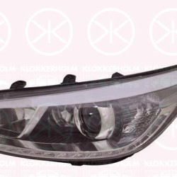 Headlight, Right, H7/H7/H7, with dynamic bending light, with daytime running light (LED), with motor for headlamp levelling, 92102A2220 (KIA), 92102-A2220 (KIA)