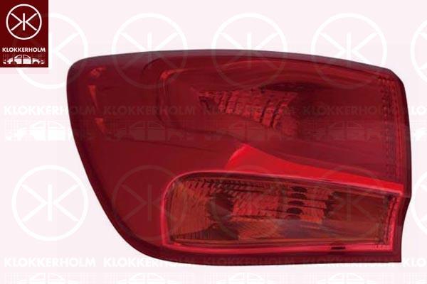 Tail Light Assembly, Left, without bulb holder, P21W, Samlip, 92401A2300 (KIA), 92401-A2300 (KIA)