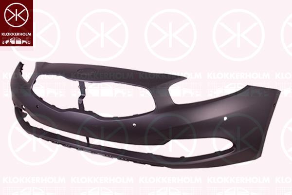 Bumper, Front, Smooth, with hole(s) for parking distance control, 86510 A2020 (KIA)