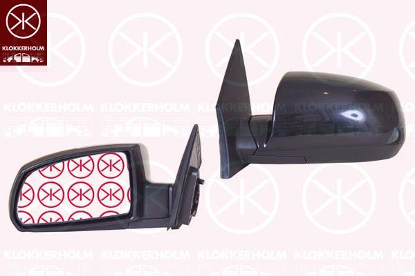 Exterior Mirror, Left, for electric mirror adjustment, black, Heatable, Convex, 87610 1G300 (KIA)