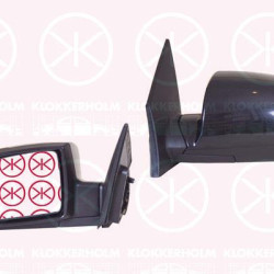 Exterior Mirror, Left, for electric mirror adjustment, black, Heatable, Convex, 87610 1G300 (KIA)