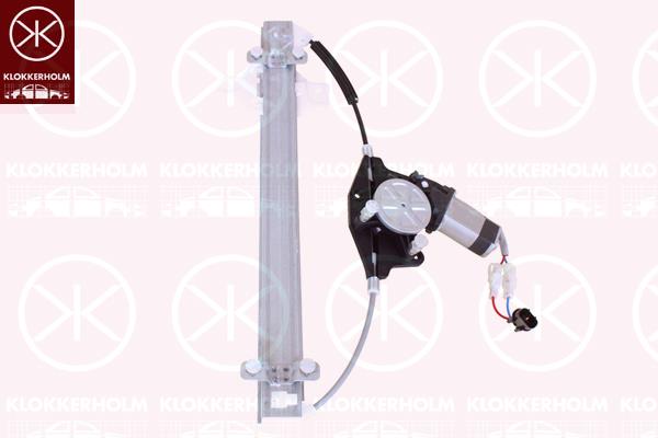 Window Regulator, with electric motor, without comfort function, Electric, Right Rear, Number of pins: 2, 834021G010 (KIA)