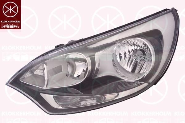 Headlight, H7/H1, with motor for headlamp levelling, Left, Illuminance [lx]: 12.5, 921011W280 (KIA), 92101-1W280 (KIA)