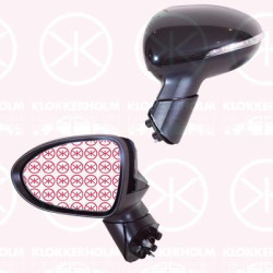 Exterior Mirror, Right, Electronically foldable, Number of pins: 8, with indicator, Heatable, w/primer, 87620 1W050 (KIA)