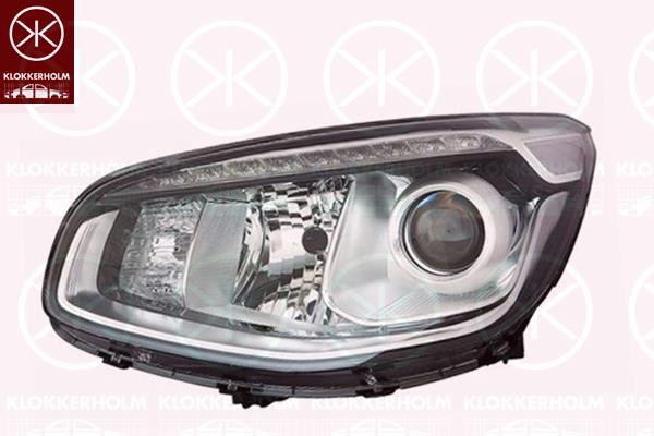 Headlight, Right, Illuminance [lx]: 20, H7/H7, with daytime running light (LED), without motor for headlamp levelling, Seogu, 92102B2040 (KIA), 92102-B2040 (KIA)