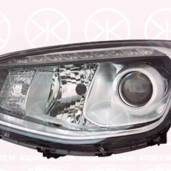 Headlight, Left, Illuminance [lx]: 20, H7/H7, with daytime running light (LED), Housing Colour: black, without motor for headlamp levelling, Seogu, 92101B2740 (KIA), 92101-B2740 (KIA)