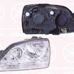 Headlight, H7/H1, with motor for headlamp levelling, Right, Illuminance [lx]: 12.5, Housing Colour: chrome, 921023E010 (KIA), 921023E060 (KIA), 92102-3E060 (KIA)