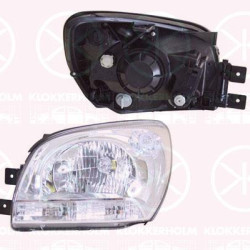 Headlight, Right, Illuminance [lx]: 17.5, H4, without motor for headlamp levelling, 92102 1F021 (KIA), 92102-1F010 (KIA), 921021F011 (KIA)