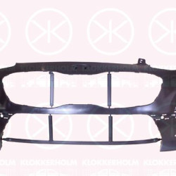 Bumper, Front, Smooth, black, with hole(s) for parking distance control, 86511F1510 (KIA)