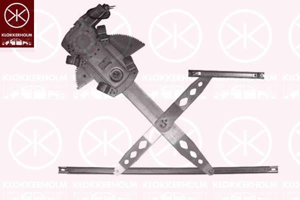 Window Regulator, with electric motor, Electric, Left Front, 0K552 59560 (KIA), 0K552 59560C (KIA), 0K552 59560D (KIA), 0K552 59560F (KIA), 0K552 59560G (KIA), 0K55259560A (KIA), 0K55259560B (KIA)