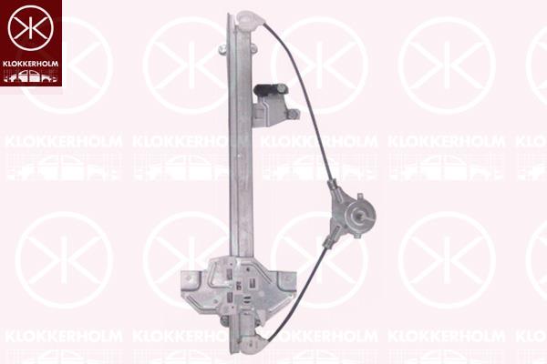 Window Regulator, without electric motor, Electric, Left Rear, 83403 4D010 (KIA)