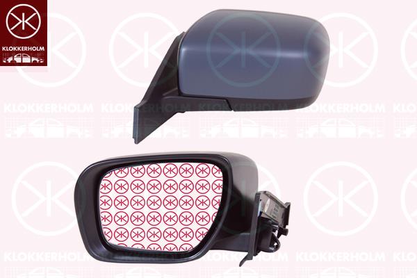 Exterior Mirror, Left, for electric mirror adjustment, Heatable, w/primer, Convex, CC656 9180D (MAZDA), CC6569180D (MAZDA)