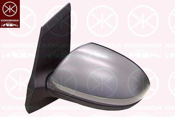 Exterior Mirror, w/primer, Electronically foldable, for electric mirror adjustment, Convex, Heatable, Right, D01M69120C (MAZDA), DJ0169120D (MAZDA), DT756912ZF (MAZDA)