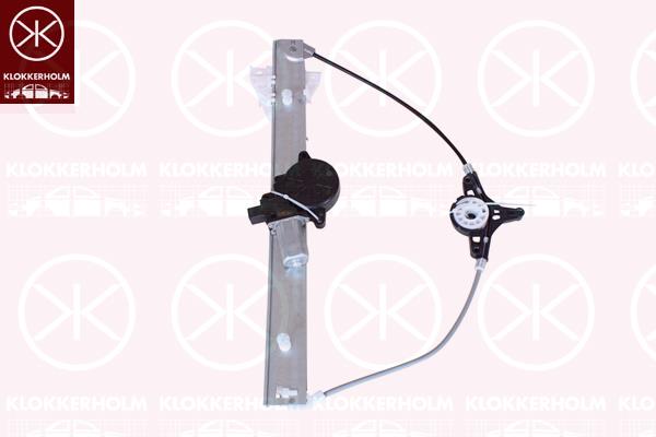 Window Regulator, OE-type, with electric motor, Electric, Left Front, Number of pins: 6, D65159590 (MAZDA), D651-59-590A (MAZDA), D65159590B (MAZDA)