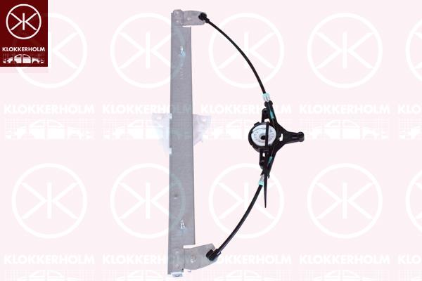 Window Regulator, OE-type, without electric motor, Electric, Left Rear, D65173590A (MAZDA), D651-73-590A (MAZDA)