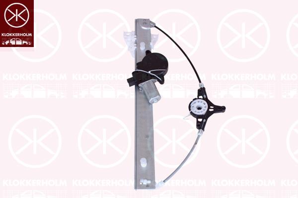 Window Regulator, OE-type, with electric motor, Electric, Left Rear, Number of pins: 6, D65173590A (MAZDA), D651-73-590A (MAZDA)