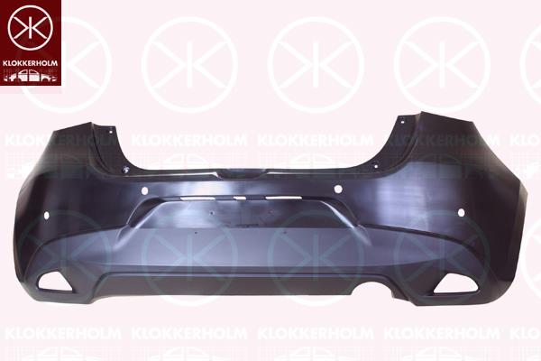 Bumper, Rear, with hole(s) for parking distance control, DC3D50221BBB (MAZDA)