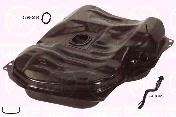 Fuel Tank, 45L, Diesel, with gaskets/seals, BL6242110A (MAZDA)