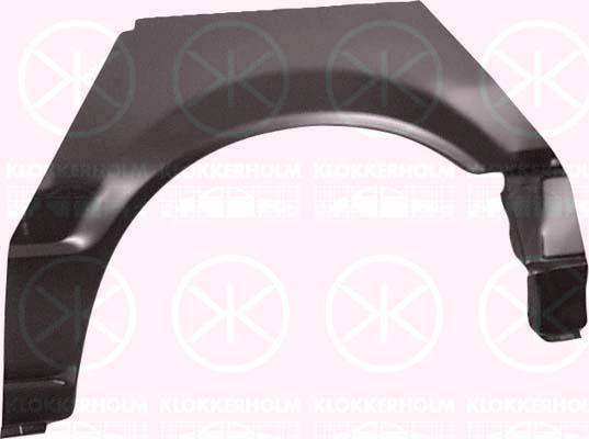 Quarter Panel, 3-drs, Wheel Arch Border, Repair Panel, Left Rear, Outer section, 