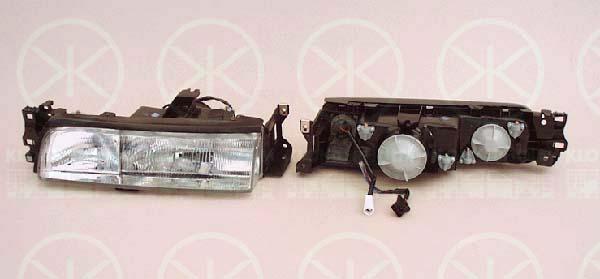 Headlight, H4/H1, with position light, for vehicles without headlight levelling, T.Y.C, Right, Illuminance [lx]: 12.5, 8BGK51030A (MAZDA), 8BGM51030 (MAZDA), 8BGM51030A (MAZDA), GK7251030D (MAZDA)