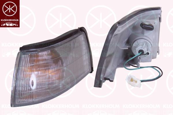 Direction Indicator, with bulb holder, white, Left, 8BG651070A (MAZDA), GK72-51-364 (MAZDA)