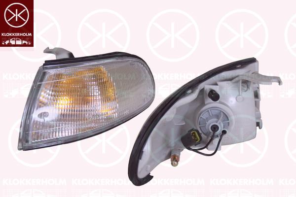 Direction Indicator, with bulb holder, white, Left, 8BGF51070 (MAZDA), 8BGF-51-070 (MAZDA), 8BGF51070A (MAZDA), 8BGF51070B (MAZDA), GA7B51070C (MAZDA), GA7B-51-070C (MAZDA)