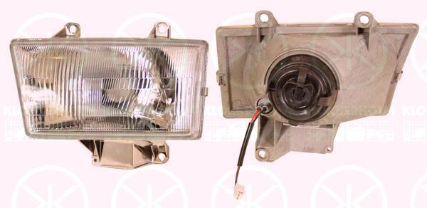 Headlight, H4, for vehicles without headlight levelling, Depo, Right, Illuminance [lx]: 17.5, UH8151040 (MAZDA)