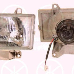 Headlight, H4, for vehicles without headlight levelling, Depo, Right, Illuminance [lx]: 17.5, UH8151040 (MAZDA)