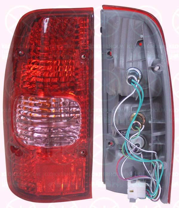 Tail Light Assembly, with bulb holder, white/red, Left, UM4751160A (MAZDA)