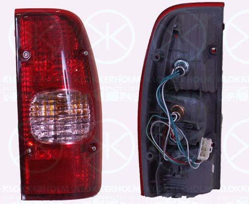 Tail Light Assembly, with bulb holder, white/red, Right, UM4751150A (MAZDA)