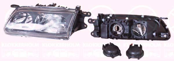 Headlight, H7/H1, for vehicles with headlight levelling, with motor for headlamp levelling, Right, Illuminance [lx]: 17.5, GE4T51030D (MAZDA), GE4T510K0 (MAZDA), GE4T510K0A (MAZDA), GE4T510K0C (MAZDA), GE4T-51-0K0D (MAZDA), GE4T-51-0K0D-9A (MAZDA), GE9C51030 (MAZDA), GE9C51030A (MAZDA), GE9C51030C (MAZDA), GE9C-51-0K0D (MAZDA)